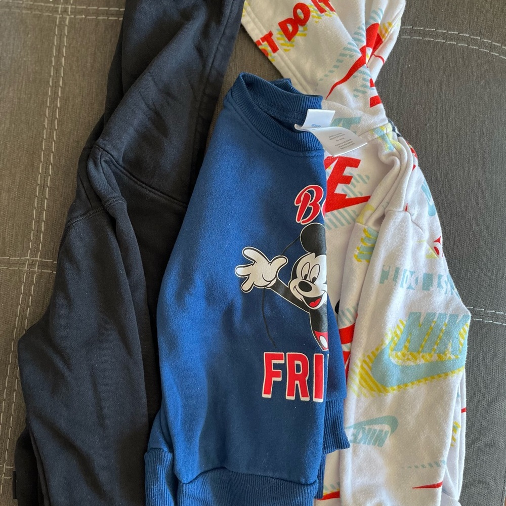 Nike Kids Sweatshirt Trio - Black, Blue, White